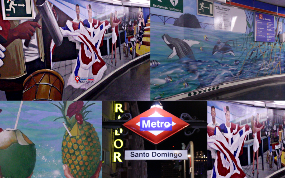 Mural trae los colores dominicanos al Metro de Madrid (Video)